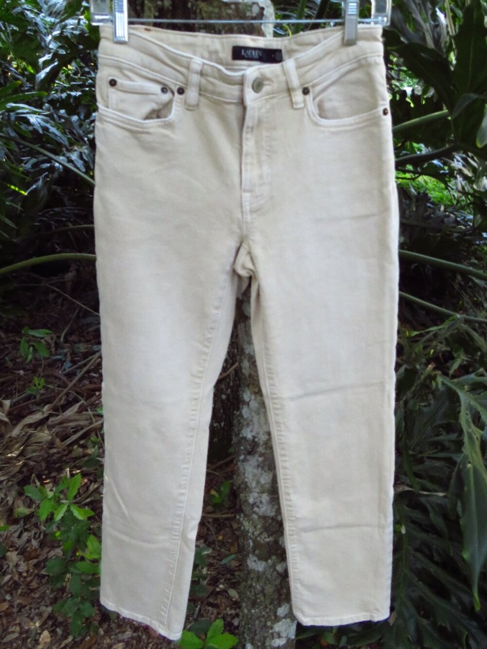 Lauren Ralph Lauren Womens Denim Sand color Mid rise Jeans Size 4